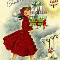 Пазл: Винтажные рождественские открытки