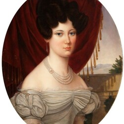 Пазл: Портрет дамы в жемчужном ожерелье