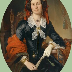 Пазл: Портрет Анны Райтер, урожденной Лоренц, с красной шалью