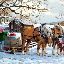 Пазл: Зимний денек