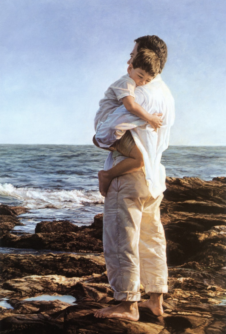 Стив Хэнкс картины семья у моря