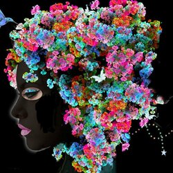 Пазл: Фрактал - прическа