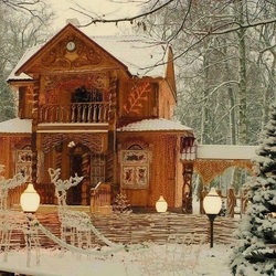 Пазл: Усадьба  Деда Мороза в Беларуси