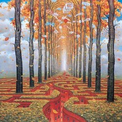 Пазл: Осенний лабиринт
