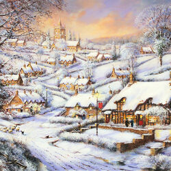 Пазл: Зимняя деревня