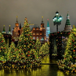 Пазл: Новогодние огни городов мира