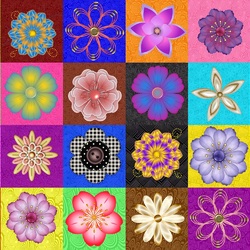 Пазл: Цветочный коллаж