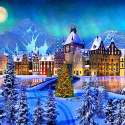 Пазл: Рождество в Альпах