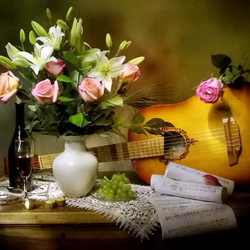 Пазл: Натюрморт с гитарой