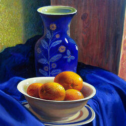 Пазл: Натюрморт с синей вазой 