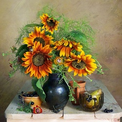 Пазл: Подсолнухи 