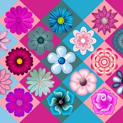 Пазл: Цветочная фантазия