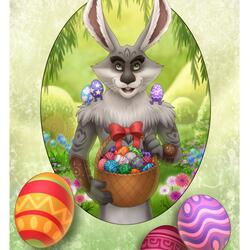 Пазл: Пасхальный зайчик