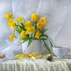Пазл: Чай с нарциссами 