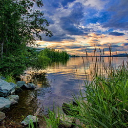Пазл: Вечер на озере