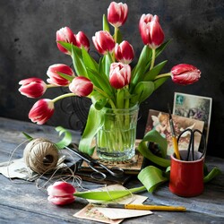Пазл: Букет тюльпанов