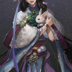 Пазл: Девушка с кроликом