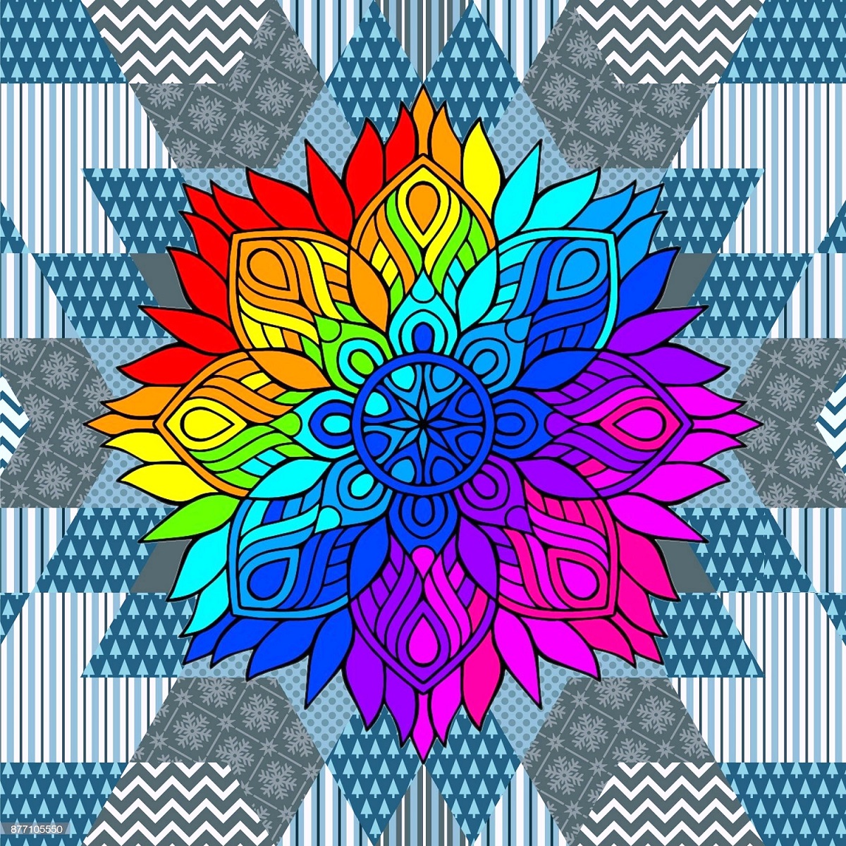 Пазл «Мандала» из 400 элементов | Собрать онлайн пазл №214398