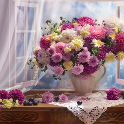 Пазл: Розовый букет