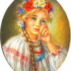 Пазл: Девушка в цветочном венке