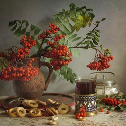 Пазл: Чай с рябиной 