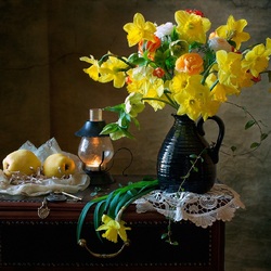 Пазл: Натюрморт в желтых тонах