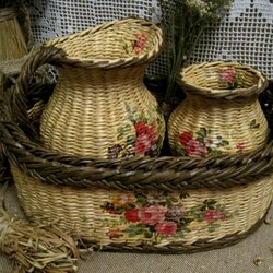 Пазл: Изделия из бумажной лозы