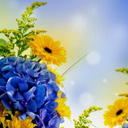 Пазл: Букет с гортензией