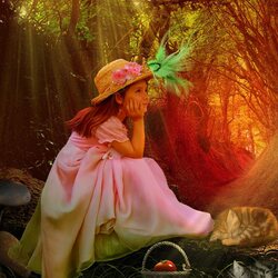 Пазл: Маленькая зеленая птичка