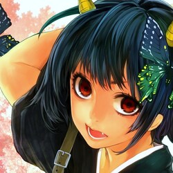 Пазл: Девочка и бабочки