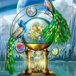 Пазл: Павлинья лагуна