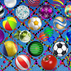 Пазл: Разноцветные шарики