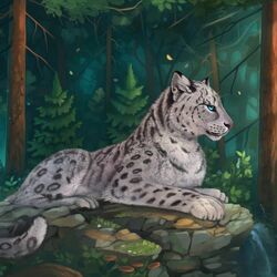 Пазл: Снежный леопард