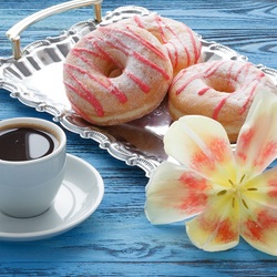 Пазл: Кофе с пончиками
