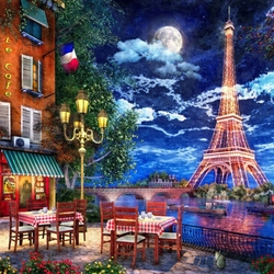 Пазл: Парижское кафе