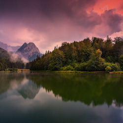 Пазл: Закат  у реки