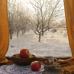 Пазл: Зима за окном
