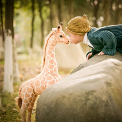 Пазл: Малыш и жираф
