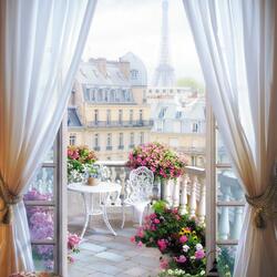 Пазл: На балконе