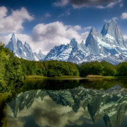 Пазл: Отражение гор