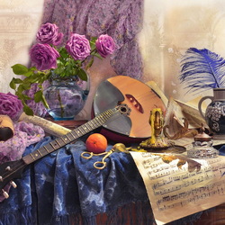 Пазл: Натюрморт с домрой