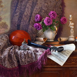 Пазл: Натюрморт с домрой