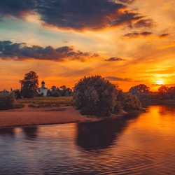 Пазл: Догарающий закат