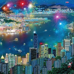 Пазл: Фейерверк над Гонконгом