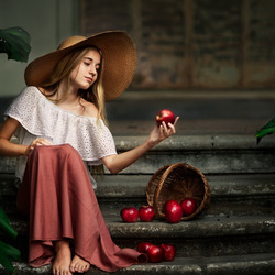 Пазл: Красные яблочки