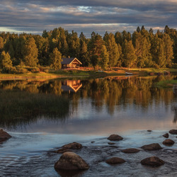 Пазл: Ровная гладь озера