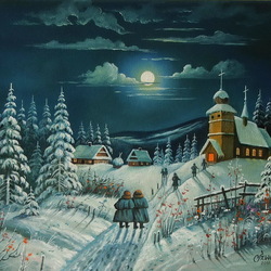 Пазл: Зимняя ночь