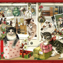 Пазл: Рождественские котята