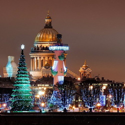 Пазл: Новогодние огни городов мира
