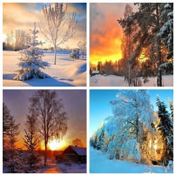 Пазл: Зимние закаты и рассветы